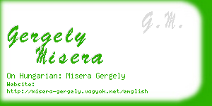 gergely misera business card